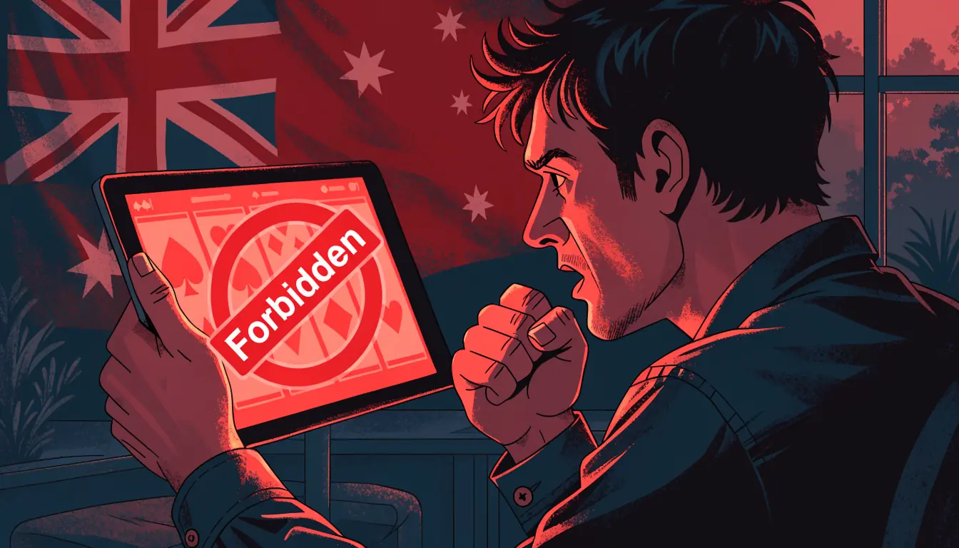 Player sees casino game marked as forbidden.